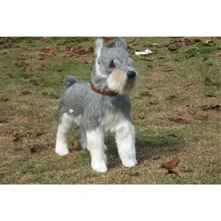 Fancytrader реалистичные серый Шнауцер плюшевые Игрушечные лошадки для детей имитация Товары для собак Животные кукла 40 см 16 дюймов подарки для