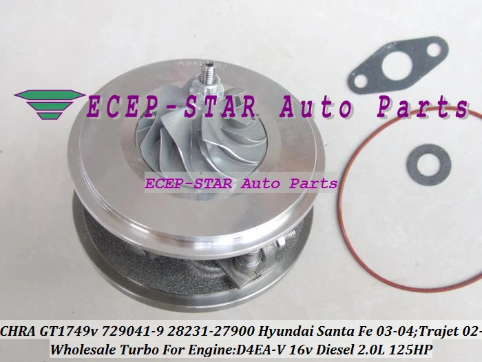 Turbo Cartridge CHRA For HYUNDAI Santa Fe 2003-04 Trajet 2002- D4EA-V 2.0L GT1749V 729041-5009S 28231-27900 729041 Turbocharger - (4)