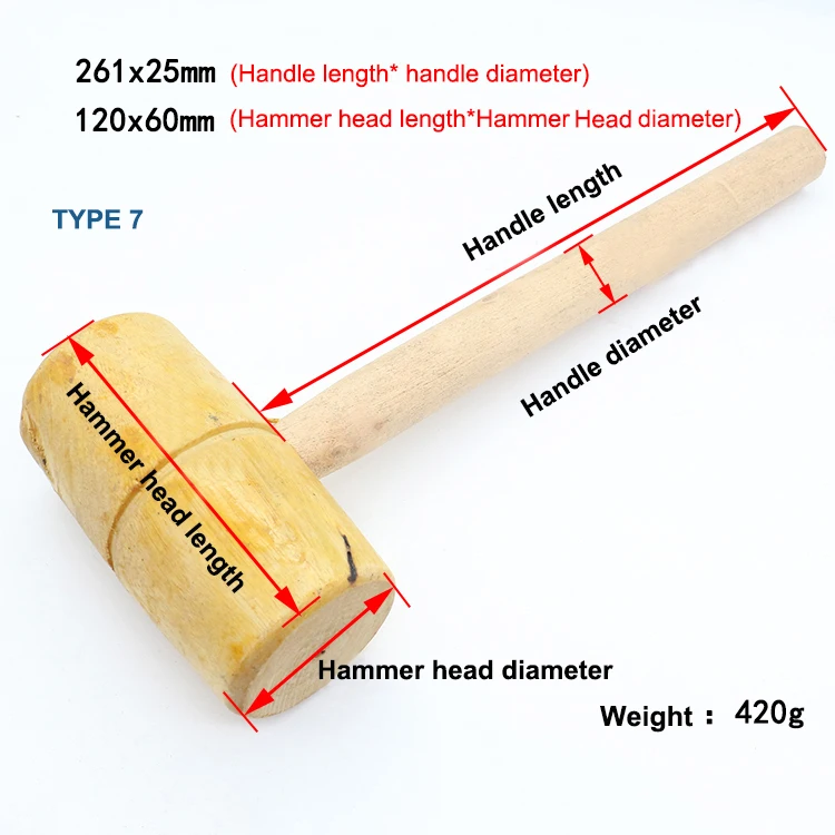 UNeefull маленький и большой деревянный молоток кувалда молоток для DIY деревообрабатывающий бытовой многофункциональный ручной инструмент
