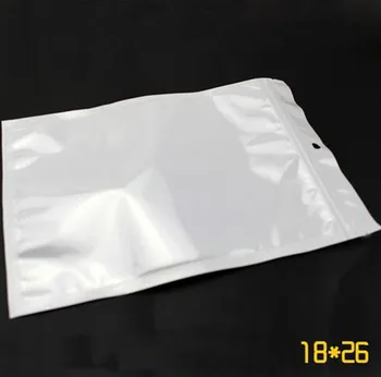 

2000pcs/lot 18*26cm White/Clear Self Seal Zipper Plastic Retail Packaging OPP Poly Bag Zip Lock Bag Package W/ Hang Hole