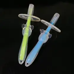 Силиконовые дети Прорезыватель Training Зубные щётки для новорожденных младенцев зубные Уход за полостью рта Кисточки инструмент детские