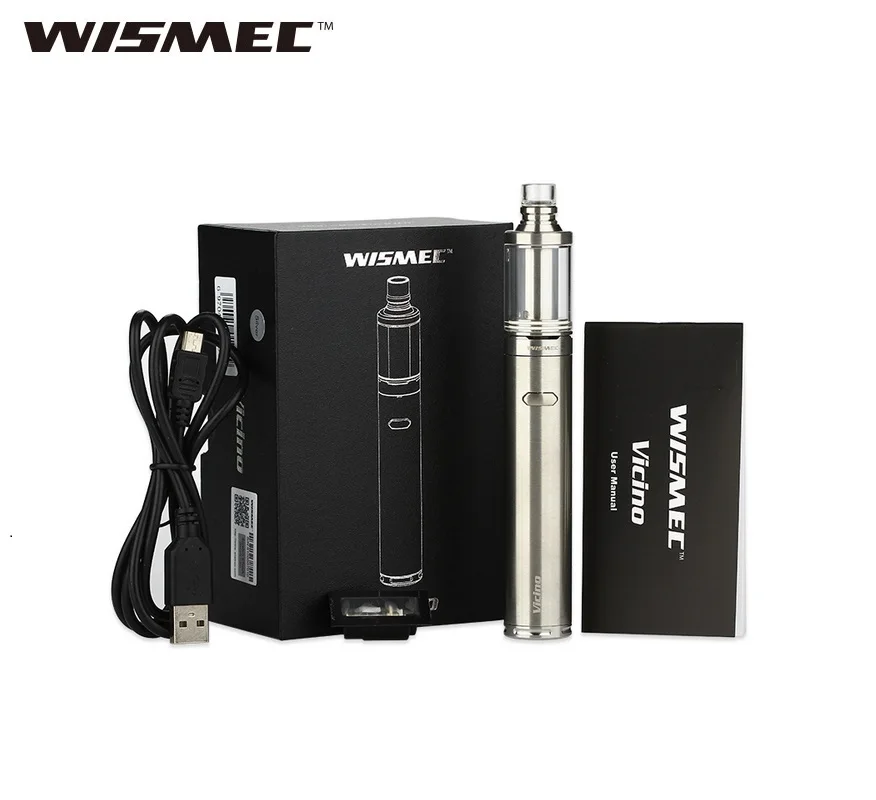 

Hot WISMEC Vicino Starter Kit with Vicino Battery & 3.5ml Vicino Atomizer No 18650 Battery Kit Top Fill Electronic Cigarette Kit