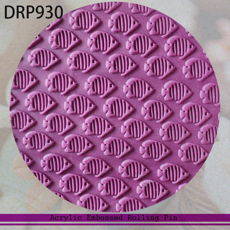

Embossing Acrylic Rolling Pin Fondant Sugar Craft Cake Baking Decorating Tool