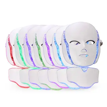 

LED Photon Facial & Neck Mask Photodynamic Therapy PDT Skin Rejuvenation 7 Colors