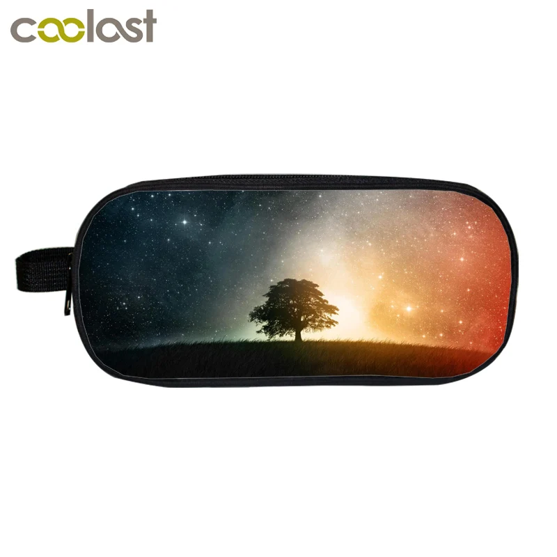 

Galaxy Space Cosmetic Bag for Make up Case Universe pochette maquillage Girls School Case Cartoon Functional Bag Portable Pouch