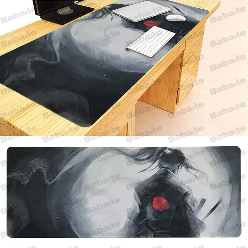 Kaufen Babaite 2018 Neue Japanische Samurai Schöne Anime Lockedge Mousepads Größe für 300*900*2mm und 400*900*2mm Design Mauspad