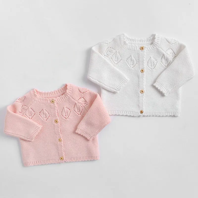 

0-2Years Baby Girl Winter Sweater Clothes 100% Cotton Knit Baby Autumn Boys Jumper Newborn Infant Long Sleeve Cardigan Clothing