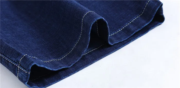 2019 летние эластичные тонкие высококачественные хлопковые мужские джинсы деним короткие мужские высотой до колена мягкие синие