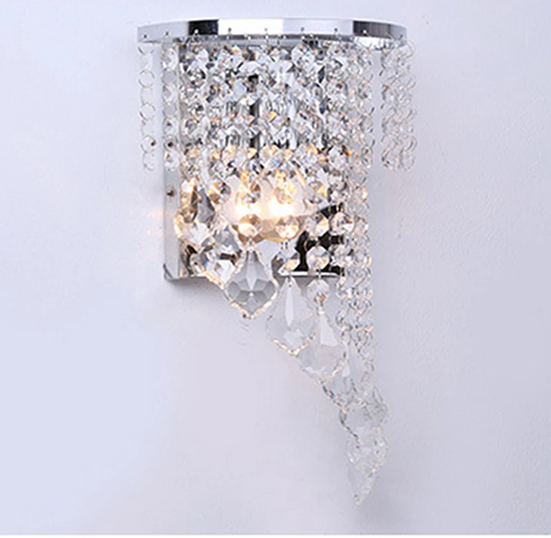 

Crystal warm white sconce led Wall Lamp bedside lamp Bedroom Stair lamp Crystal wall Lights e14 Led silver Color indoor lighting