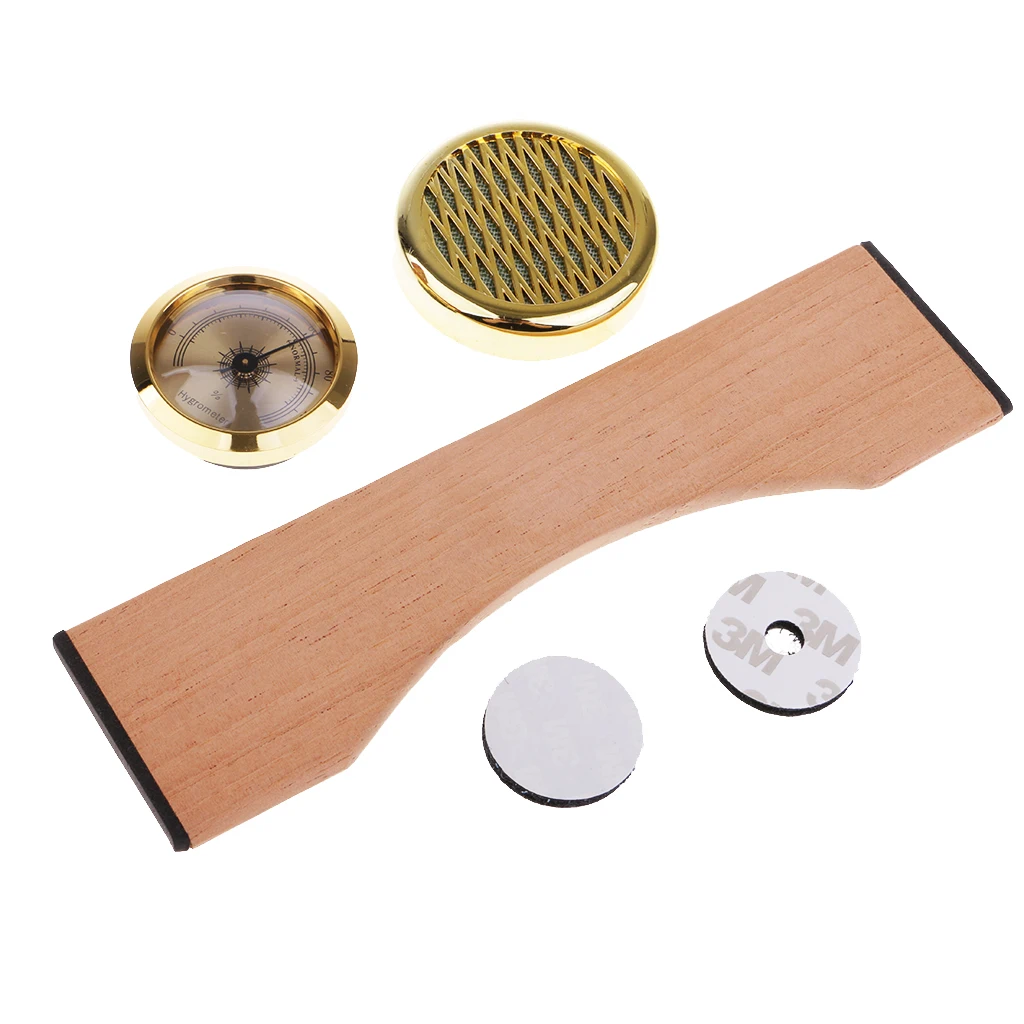 Portable Spain Cedar Wood Travel Cigar Humidor Set with Humidifier and Hygrometer Brown #5