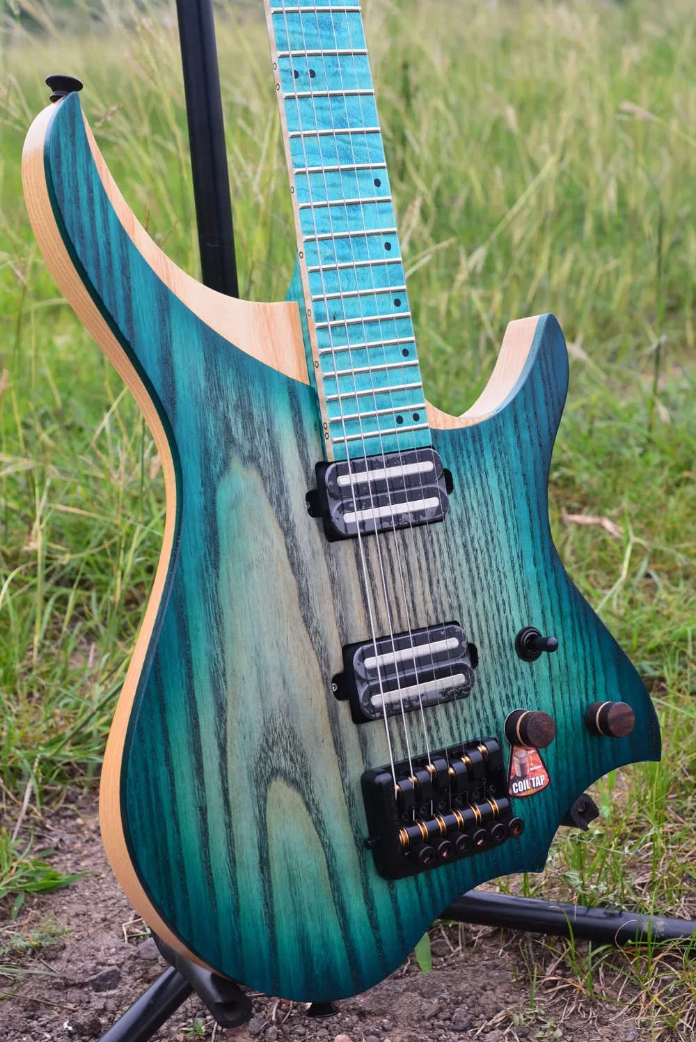 NK безголовая электрическая гитара, модель в стиле blue burst, цвет пламя, клен, шея, в наличии гитара, бесплатная доставка|Гитара| | АлиЭкспресс