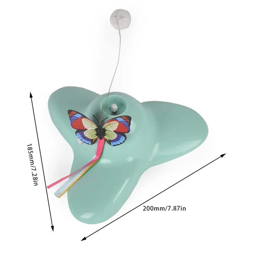 Кошка электрическая вращающаяся игрушка красочные бабочки игрушки для животных Пластиковые забавные для домашнего животного обучение