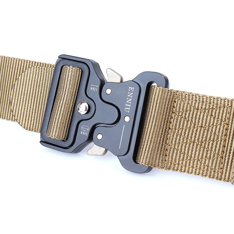 2020 Military Tactical Quick Metal Buckle Belt 1000D Oxford Wear Resistant Outdoor Fighting Molle Nylon Versatile Belt 3 colors