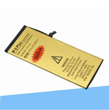 

10pcs /lot 3800mAh 0 zero cycle Gold Replacement Li-Polymer Battery For iPhone 6Plus 6 Plus 6+ Accumulator Batteries