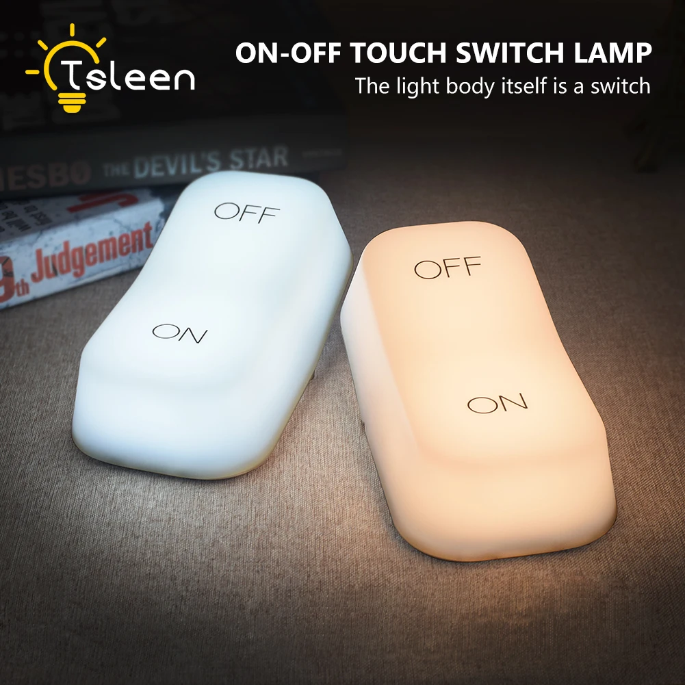 

USB On-Off LED Night Light Gravity Sensor Switch 2-brightness Table Desk Lamp Charging LED Night Light Dual Lighting Modes