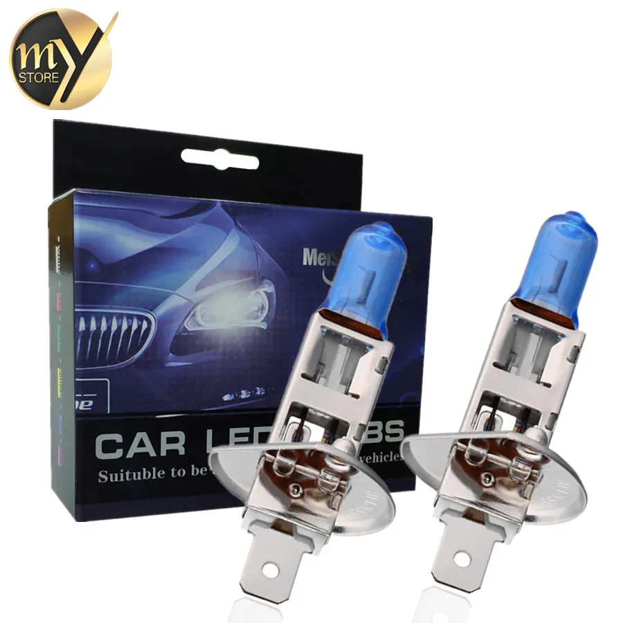 2pcs H1 55W 12V Super Bright Halogen Bulb Car Headlight Lamp Fog Lights