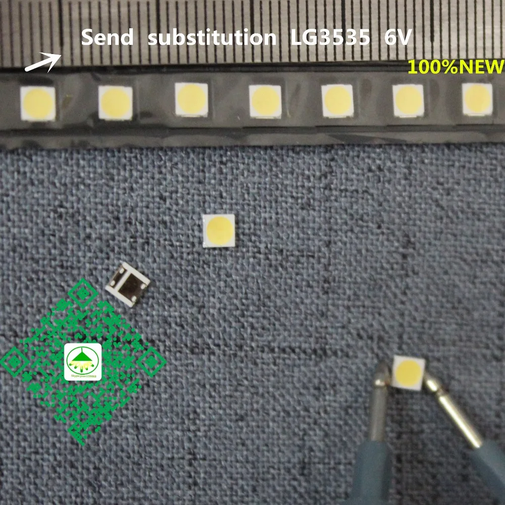 150 шт./лот, для ремонта ЖК-телевизора, альтернатива, LG, светодиодный светильник на заднюю панель телевизора, светильник с лампочкой, светильник с диодом, 3535 SMD светодиодный, 6 в