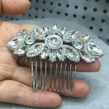 12pcs/lot wholesale Hair Accessories For Women Flower Hairpins Tiara Rhinestone Crystal Head Jewelry for Gifts hair Combs Bijoux
