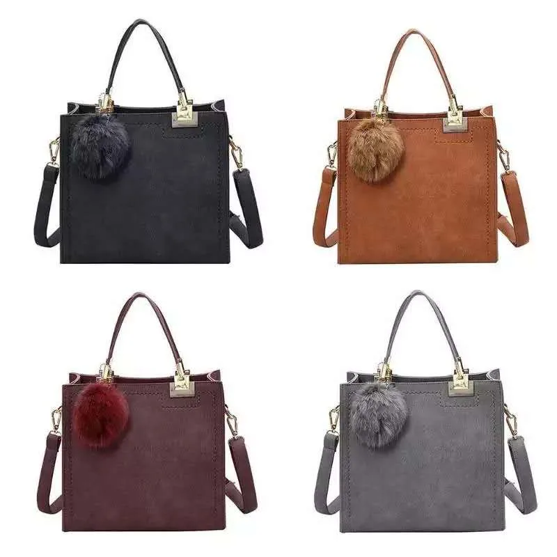 New fashion pu women shoulder bag hair ball female handbag large capacity women's handbags high quality casual ladies bags 2019 New fashion pu women shoulder bag hair ball female handbag large capacity women's handbags high quality casual ladies bags 2019