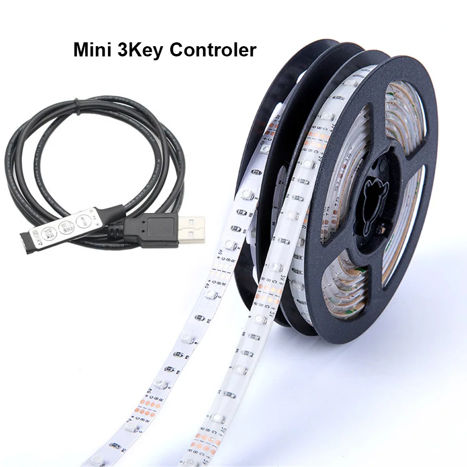 5v usb 3528 warmwhite cool white rgb led strip125