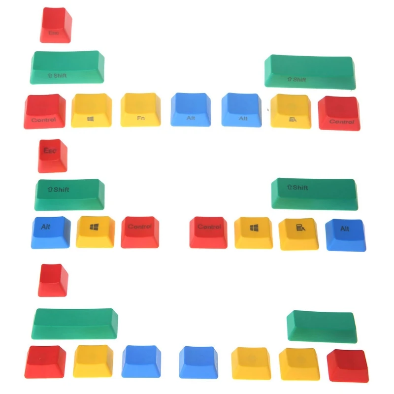 1 Set PBT 10 Keys Keycap RGBY Mechanical Keyboard Add-on Kit OEM Cherry height New Design High Quality