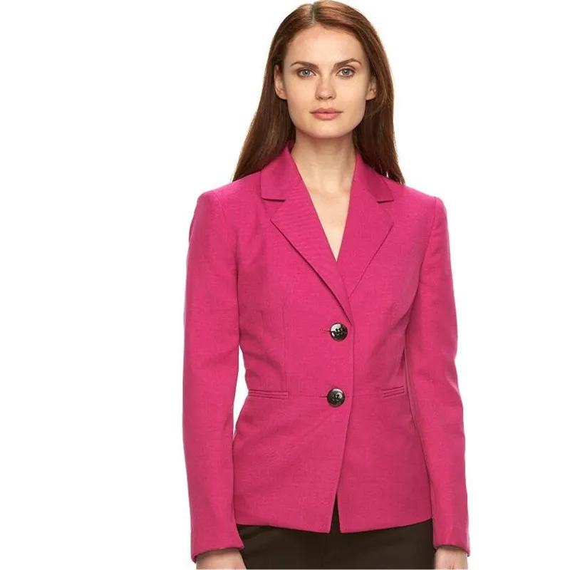 Femme Slim Blazer Deux Bouton Nouveau Sucrerie Et Travail Mode Formelle De Couleur Mujer Femmes Fit Pantalones Costume Professionnel Belle f8q6v