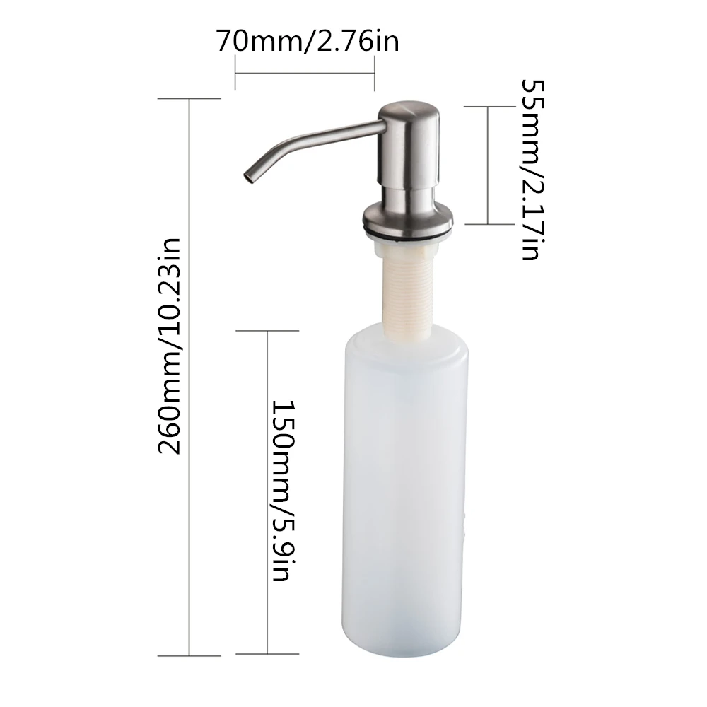 Bathroom Kitchen Hand Soap Dispensers Spray Liquid Soap Dispensers Plastic Bottle Kitchen Sink Replacement Bottle6