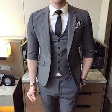 MarKyi 2017 fashion half sleeve men suits and blazers slim fit good quality mens designer clothes casual male suits size s-3xl MarKyi 2017 fashion half sleeve men suits and blazers slim fit good quality mens designer clothes casual male suits size s-3xl