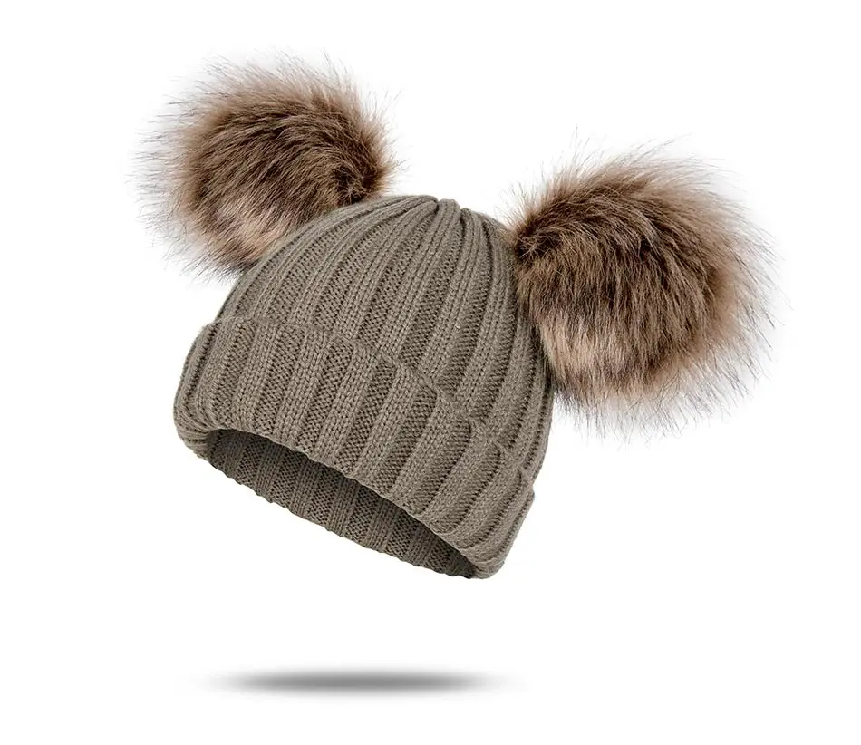 Новинка года; зимняя шапка; детские вязаные шапочки Skullies; мягкие хлопковые шапки с помпонами для мальчиков и девочек; милые теплые шапки для детей; сезон осень-зима