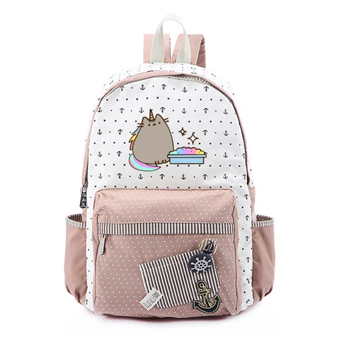 Fat Cat/Neko Atsume рюкзак для девочек-подростков, школьные сумки с кошками на заднем дворе, повседневный рюкзак, Мультяшные школьные рюкзаки - Цвет: 15