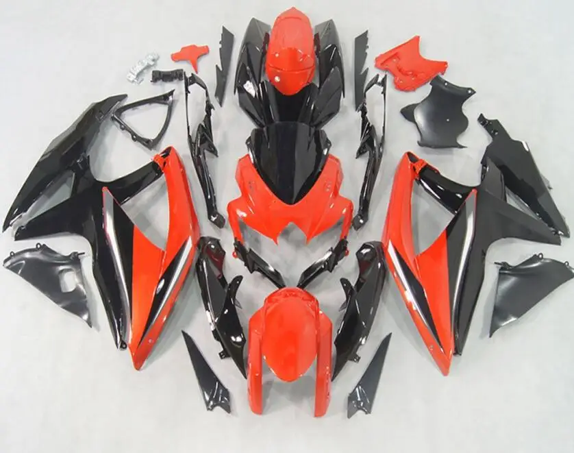 

3Gifts New ABS Fairings Kit 100% Fit For SUZUKI GSXR600 GSXR750 08 09 10 R600 R750 K8 GSXR 600 750 2008 2009 2010 red black hot