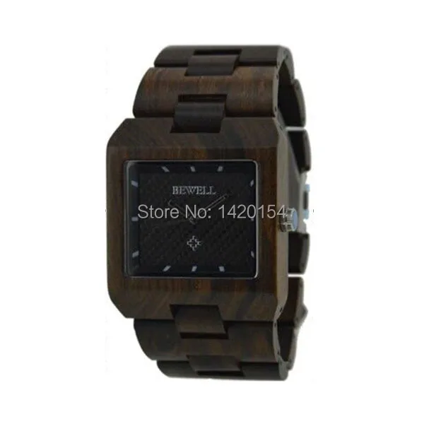 

Men Dress Bewell Black Wood Watch Luxury New Design Quartz Wooden Watch