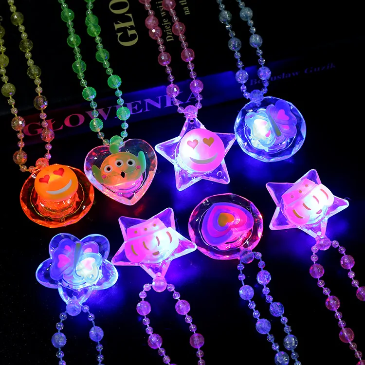 Huilong блестящее акриловое ожерелье, светодиодная лампа, новинка, ночной рынок, горячие креативные детские игрушки, светящийся светильник, светящиеся игрушки