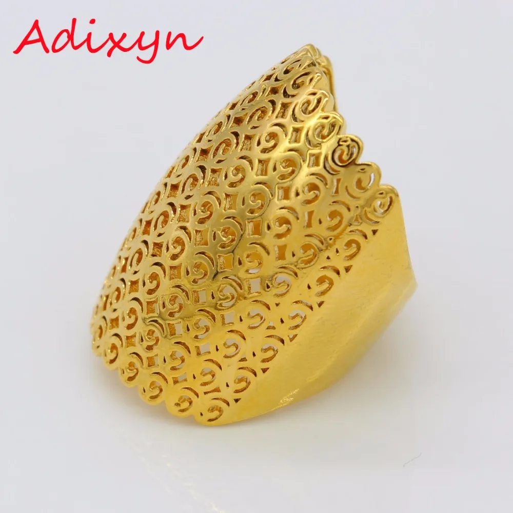 Adixyn African Rings for Women Men Gold Color Wedding