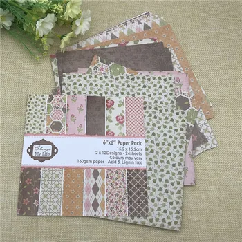 

24 sheet 6"X6" Tropical Life of the flower patterned paper Scrapbooking paper pack handmade craft paper craft Background pad