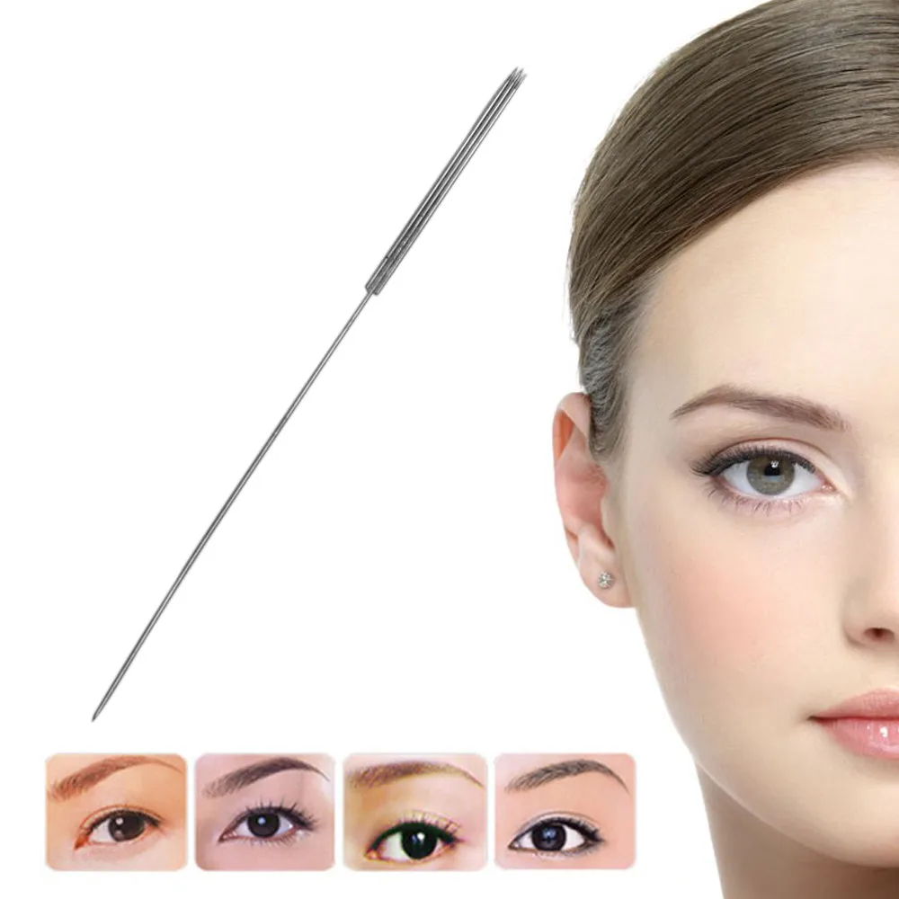 ATOMUS 100 шт. татуировки лезвие 3F Aiguille Tatouage Microblading татуировки Agulha Tebori Micro Agulhamento иглы для микроблейдинга брови