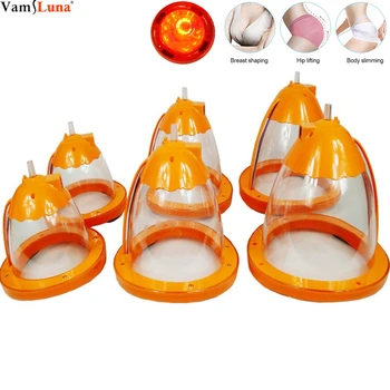 

6 PCS Cups Breast Hip Massage Instrument Accessories For Infrared Heating Therapy Vacuum Pump Cup Breast Massager Tool
