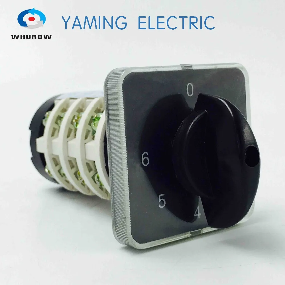 Terminais de Comutação Frete Grátis Interruptor Rotativo 3 Posição 660 v 20a 6 Fases 24 Elétrica Cam Ymw26-20 - 1 Pçs Mod. 247978 3 posição 660 v 20a 6 fases 24