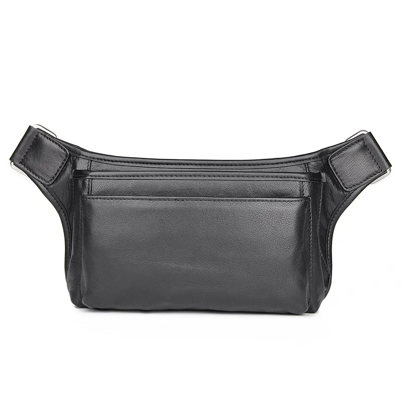 

Men Waist Bag Genuine Cow Leather Multi-function Male Funny Pack Designer Classic Style Waist Pack 3016A/3016Q