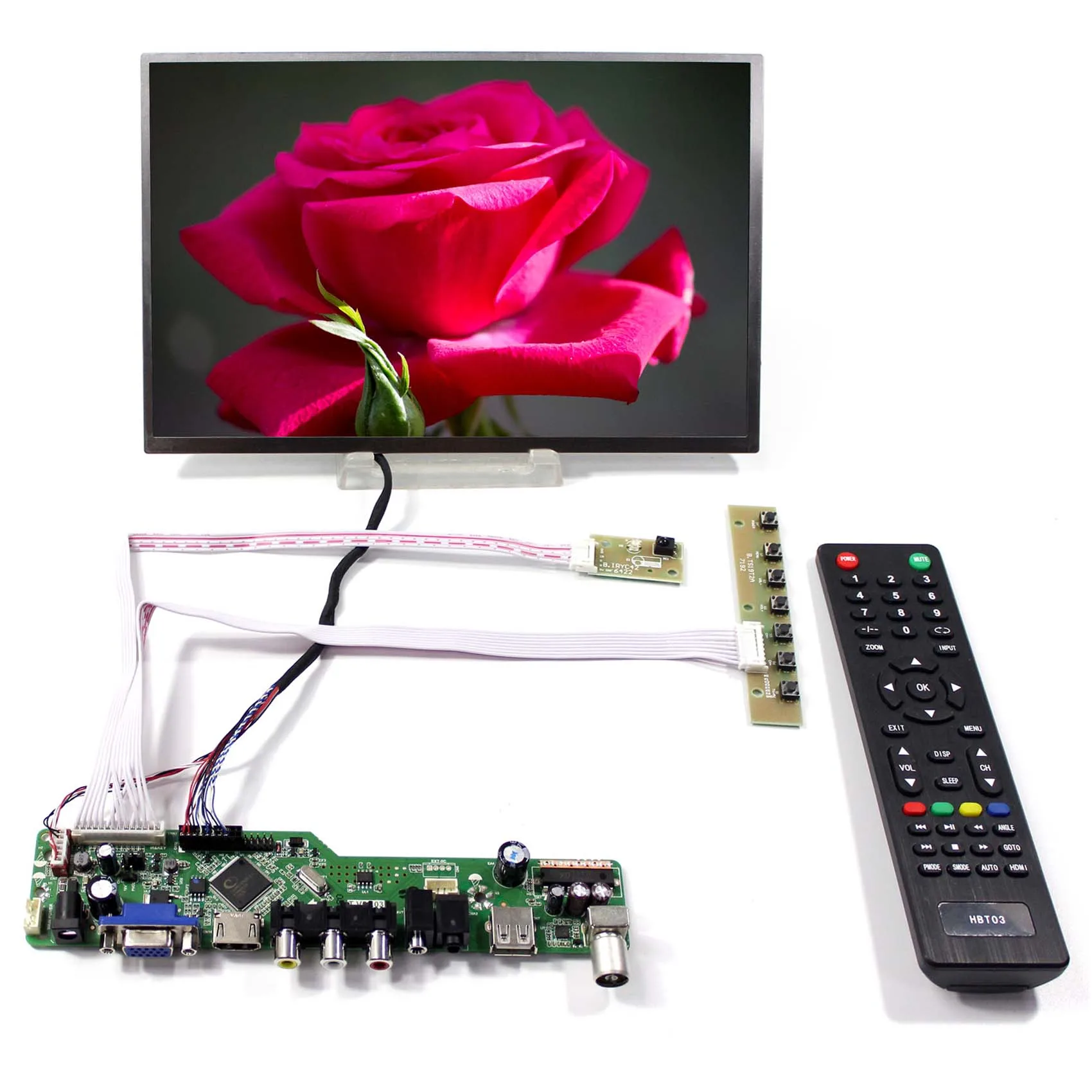 TV HD MI VGA AV USB плата драйвера ЖК дисплея с 10 1 дюймовым экраном B101EW05 1280x800|tv lcd 55 cm|lcd 24