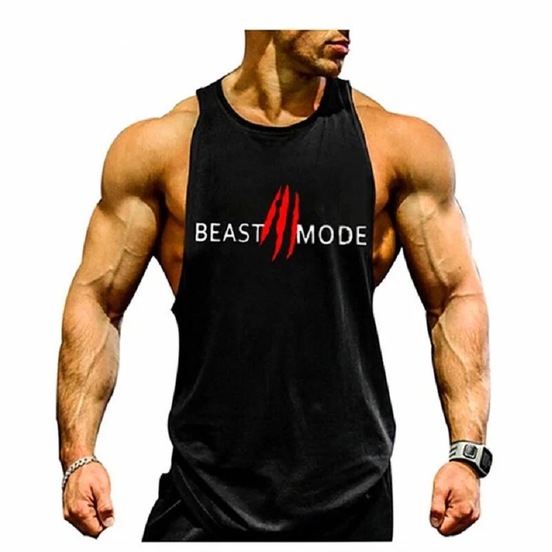 

New running vest bodybuilding fitness men's gym vest gold vest stringer sportswear sweatshirt weightlifting sports vest