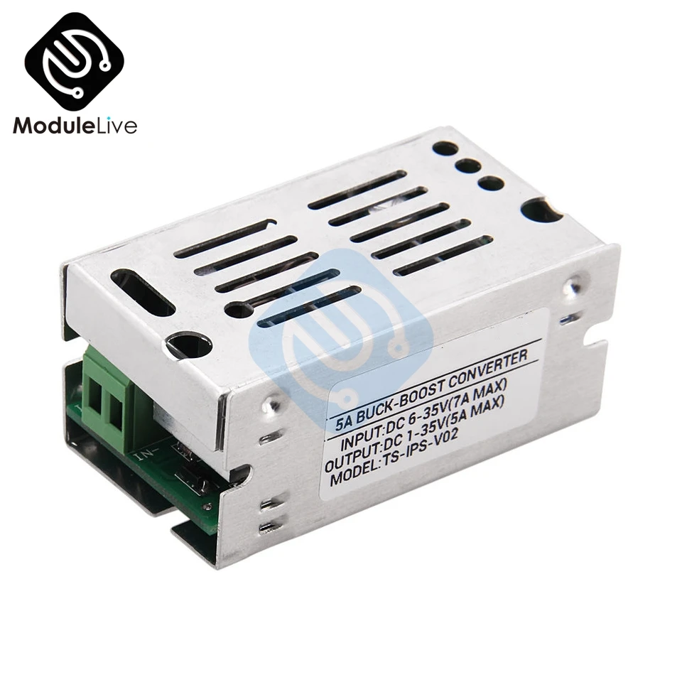 5A DC-DC Auto Boost Buck Step Up//Down Converter Module Voltage Aluminum Case