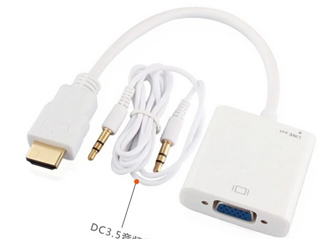 

Hot sell Computer TV Projector HDMI TO VGA switch with hd audio HDMI TO VGA switching Cable computer cable Free Shipping