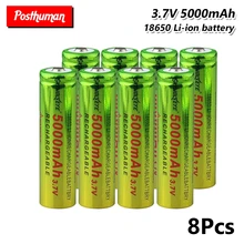 Для мощности высокой емкости 5000mah 3,7 v 18650 литиевая литий-ионная аккумуляторная батарея