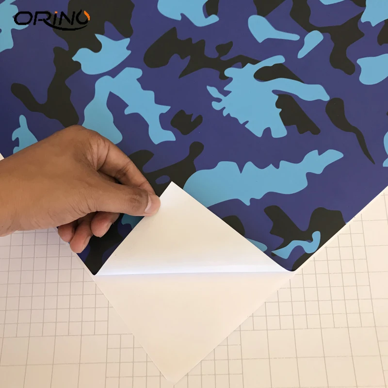 Blue Black Camouflage Vinyl Wrap Sticker-5