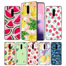 banana watermelon fruit summer Soft Black Silicone Case Cover for OnePlus 6 6T 7 Pro 5G Ultra-thin TPU Phone Back Protective