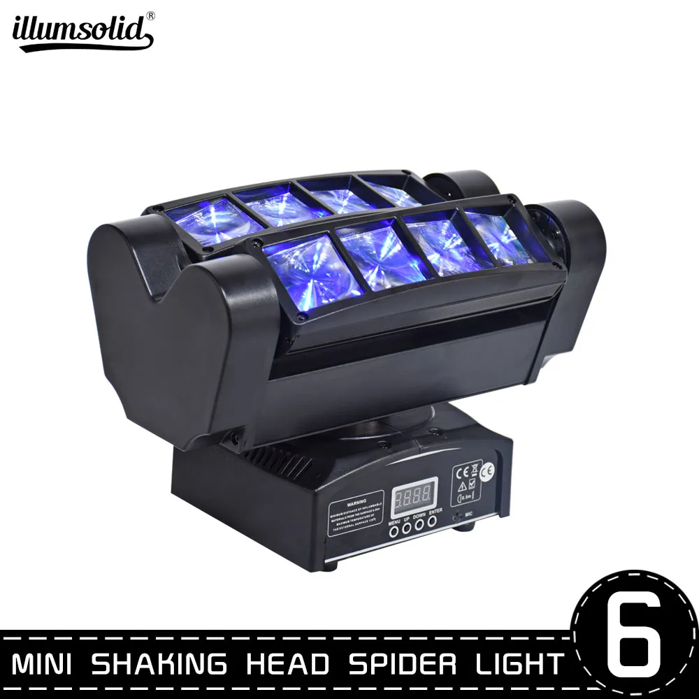 

led spider beam dmx lights 8 LED x10W for Stage Disco DJ Church Wedding Party Show Live Concert Lighting 6pcs/lot