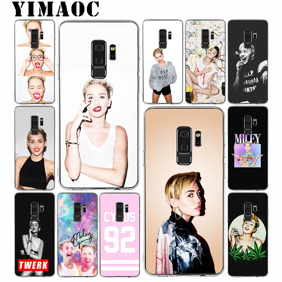 YIMAOC Miley Cyrus Girl Soft Silicone Case for Samsung Galaxy S10 S10E S9 S8 Plus S7 S6 Edge &amp Note 9 8 Cover |