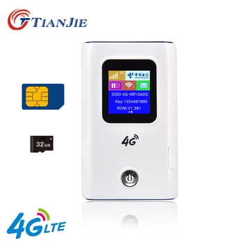

TIANJIE 4G Wifi Router Unlock 3G/4G LTE Travel Router car wifi роутер Power Bank Mifi FDD-LTE Unlock Dongle FDD-LTE роутер wi fi