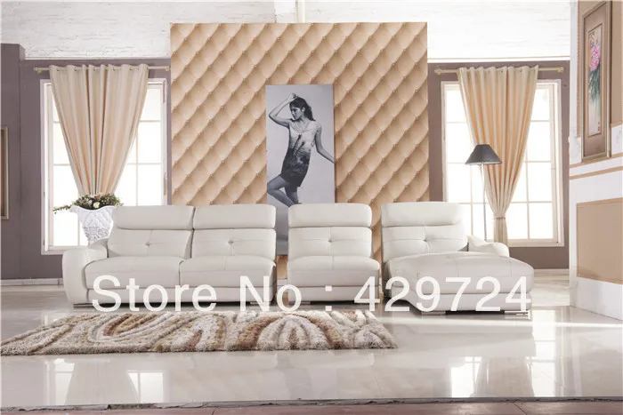 Free Shipping Classic White Leather L Shaped Corner Sofa Free Shipping Classic White Leather L Shaped Corner Sofa